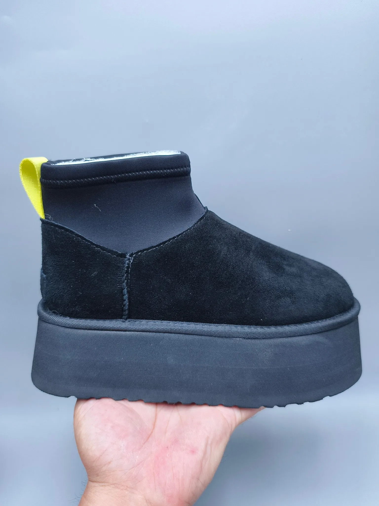 💰480 UGG sheepskin all-in-one snow boots 8170 Thick-soled elastic low-cut casual style Color: maroon black gray Size: 35-41